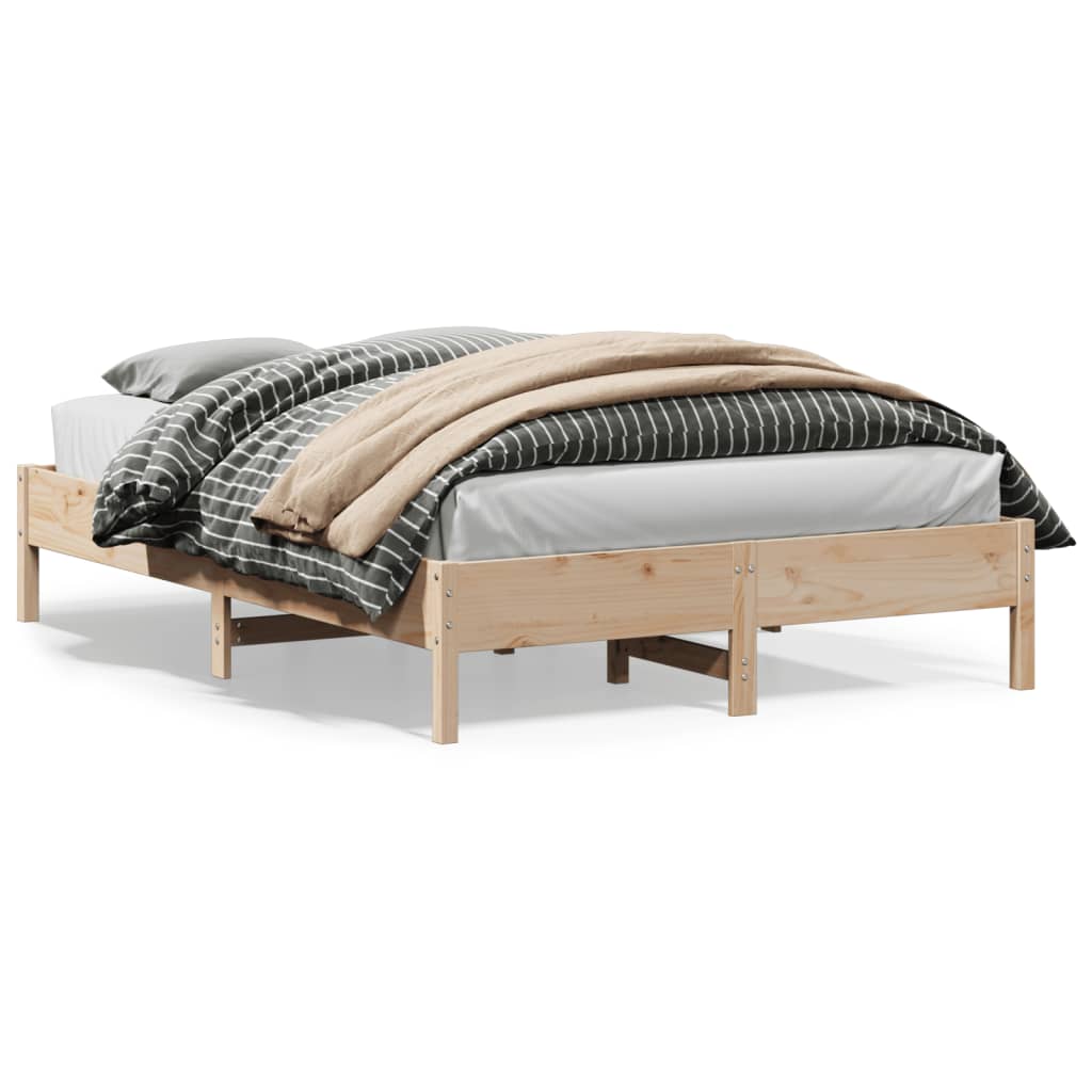 Letto senza Materasso 140x200 cm in Legno Massello di Pino 842698
