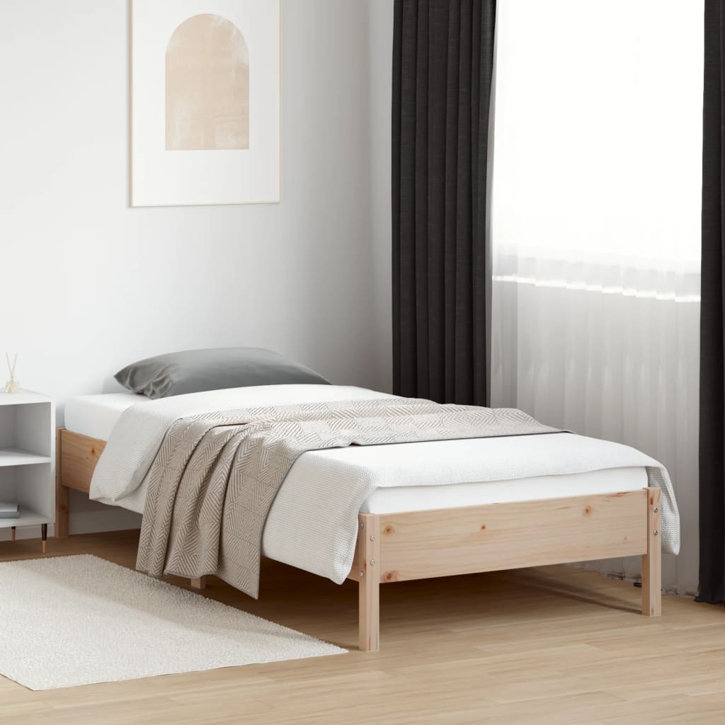 Letto senza Materasso 90x200 cm in Legno Massello di Pino 842710