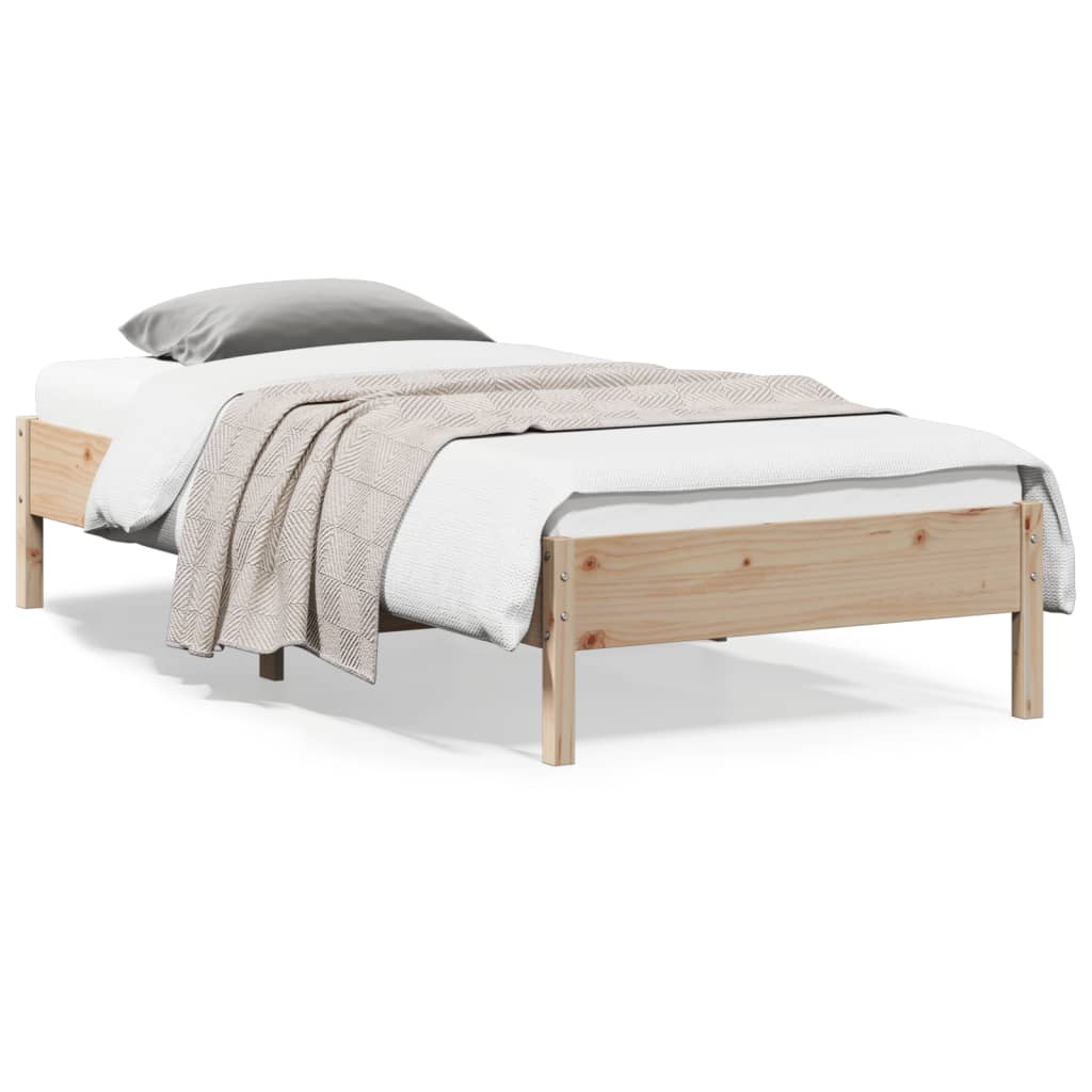 Letto senza Materasso 90x200 cm in Legno Massello di Pino 842710