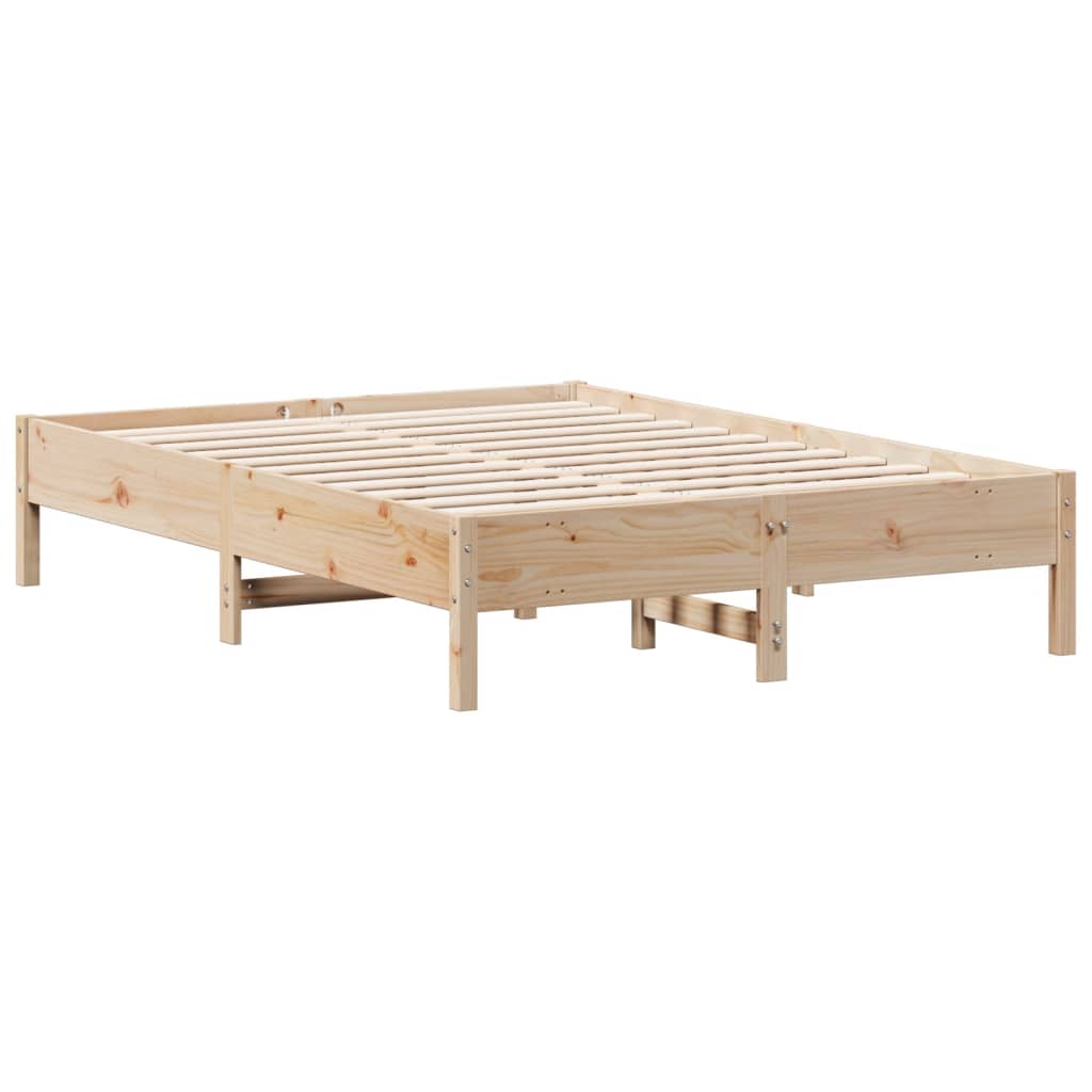 Letto senza Materasso 135x190 cm in Legno Massello di Pino 842718