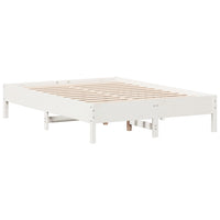 Letto senza Materasso Bianco 120x190 cm Legno Massello di Pino 842723