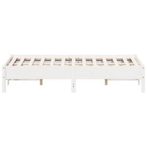 Letto senza Materasso Bianco 120x190 cm Legno Massello di Pino 842723