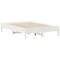 Letto senza Materasso Bianco 120x190 cm Legno Massello di Pino 842723