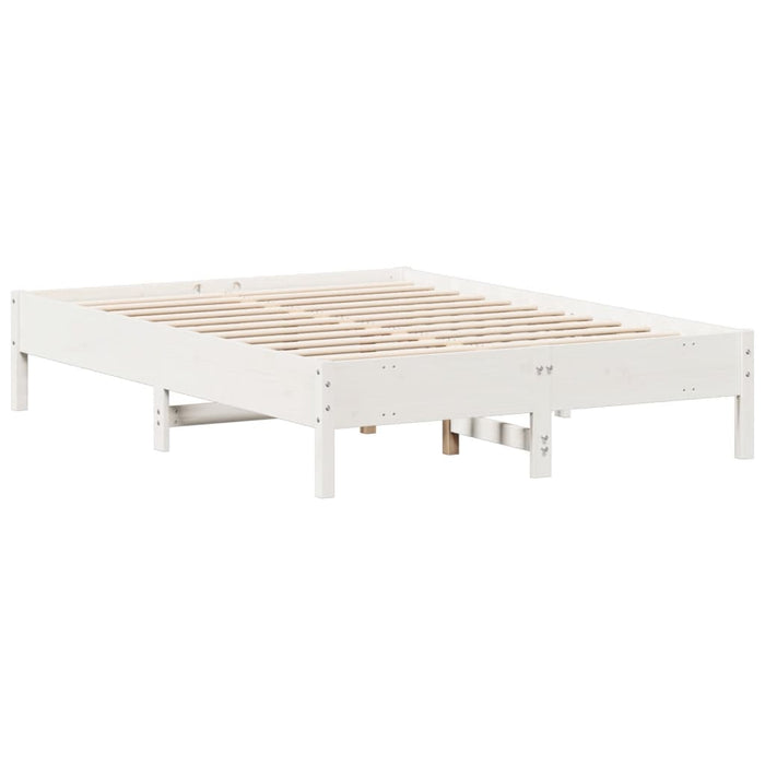 Letto senza Materasso Bianco 120x190 cm Legno Massello di Pino 842723