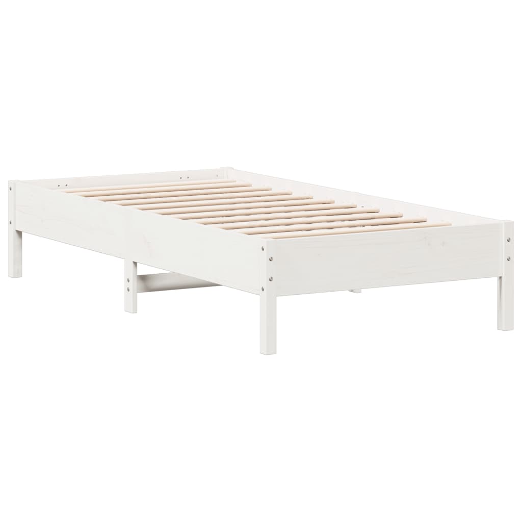 vidaXL Letto senza Materasso Bianco 90x190 cm in Legno Massello Pino