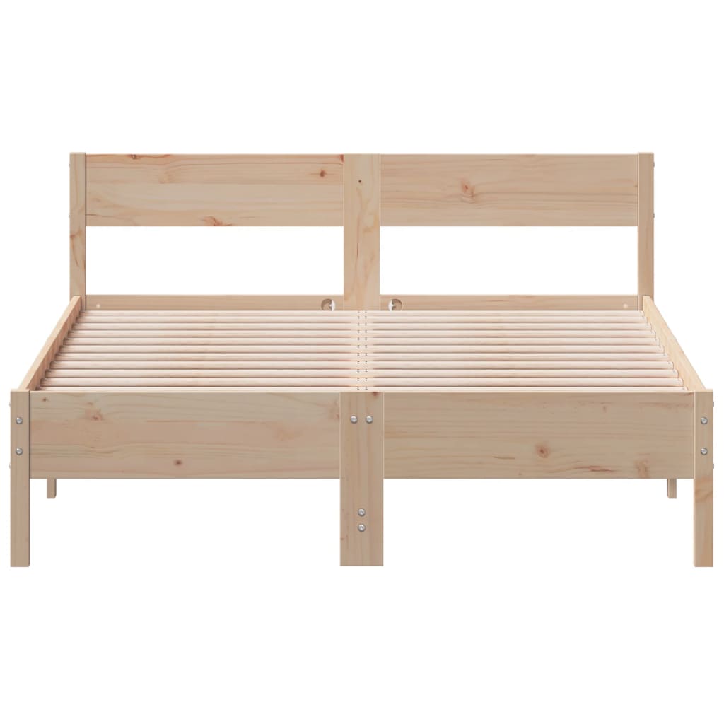 Letto senza Materasso 150x200 cm in Legno Massello di Pino 842746