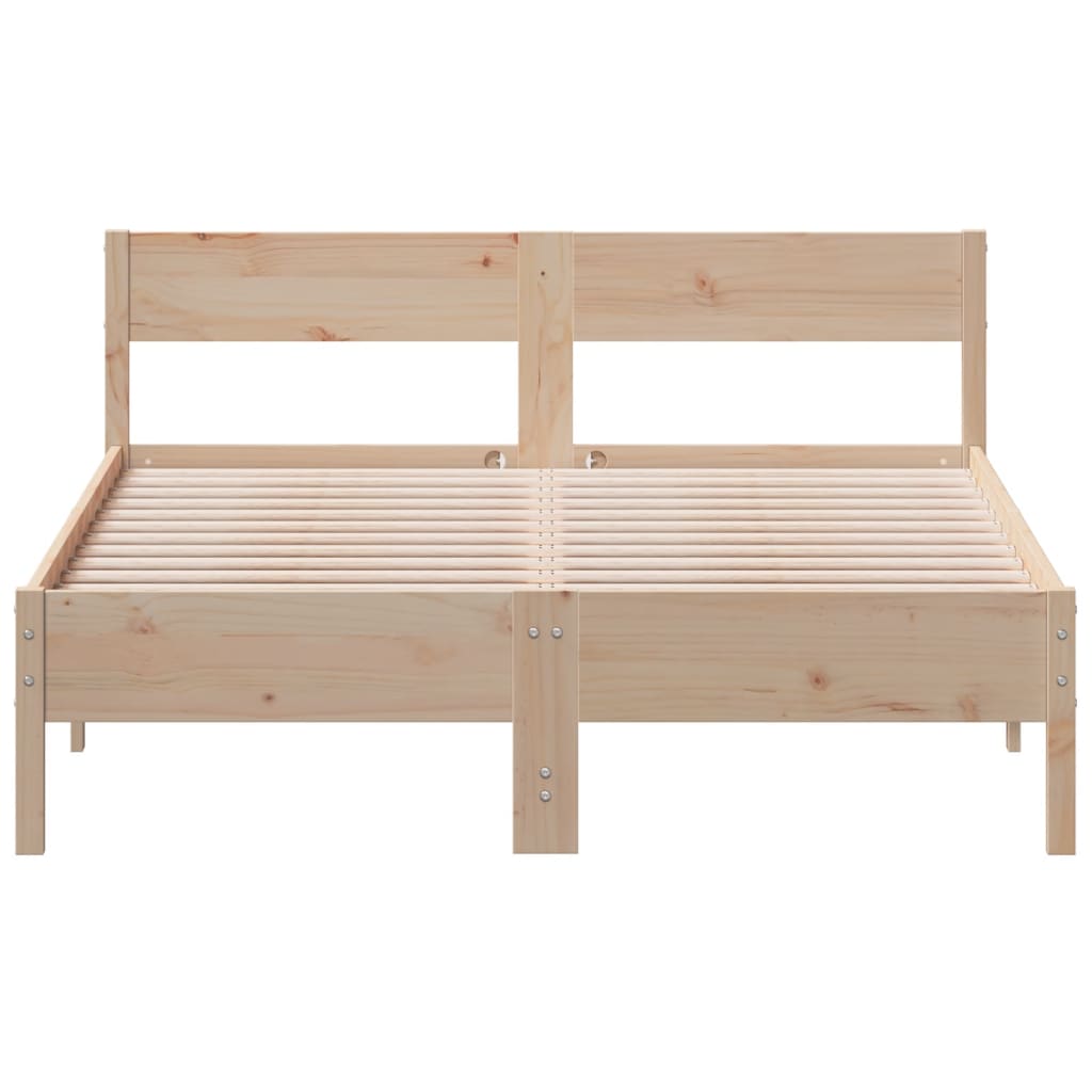 Letto senza Materasso 120x200 cm in Legno Massello di Pino 842754