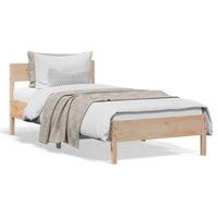 Letto senza Materasso 90x200 cm in Legno Massello di Pino 842762