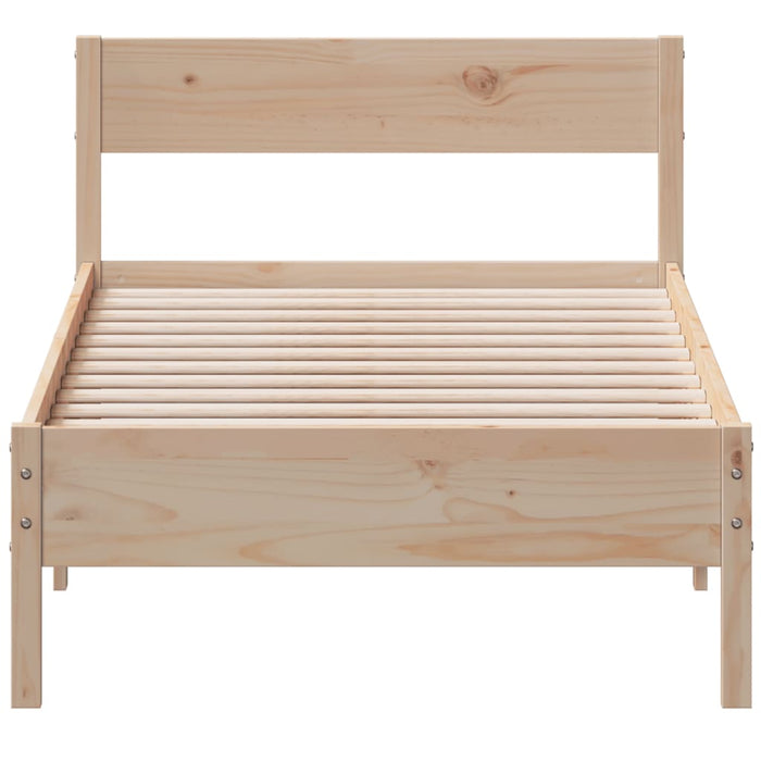 Letto senza Materasso 90x200 cm in Legno Massello di Pino 842762