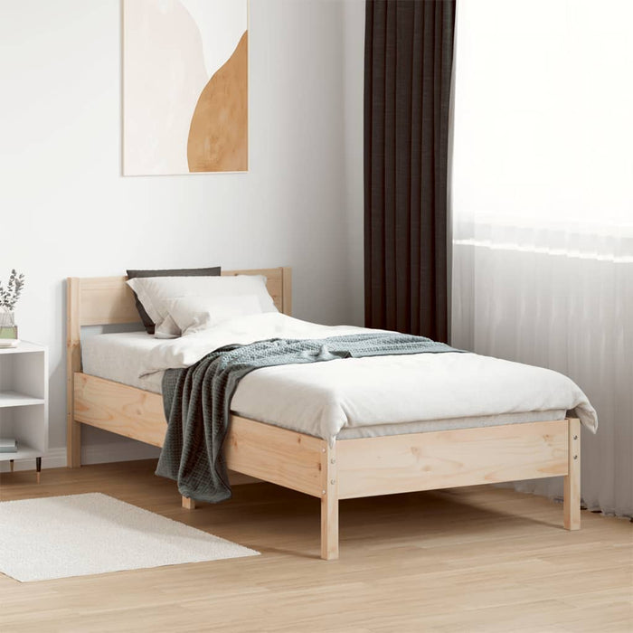 Letto senza Materasso 90x200 cm in Legno Massello di Pino 842762