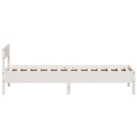 Letto senza Materasso Bianco 90x200 cm Legno Massello di Pino 842763