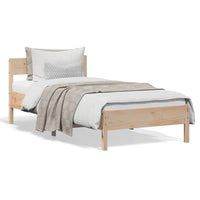 Letto senza Materasso 90x190 cm in Legno Massello di Pino 842778