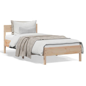 Letto senza Materasso 90x190 cm in Legno Massello di Pino 842778
