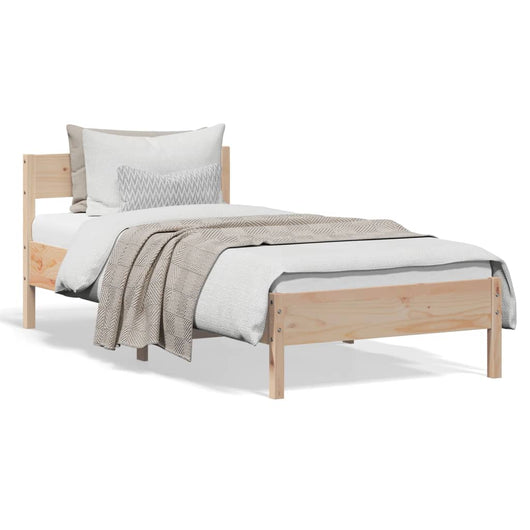 Letto senza Materasso 90x190 cm in Legno Massello di Pino 842778
