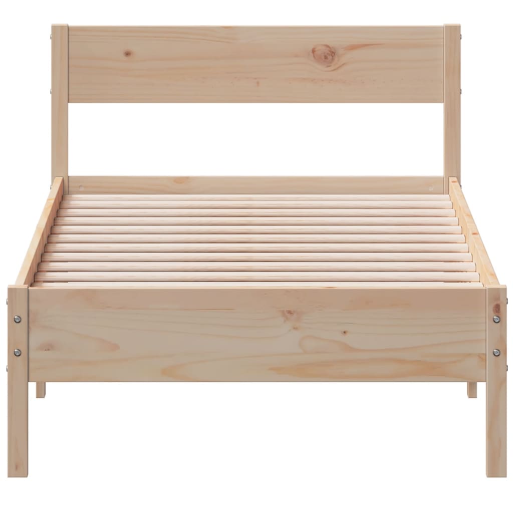 Letto senza Materasso 90x190 cm in Legno Massello di Pino 842778