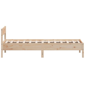 Letto senza Materasso 90x190 cm in Legno Massello di Pino 842778