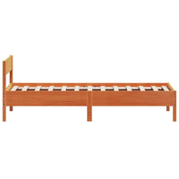 Letto senza Materasso Marrone Cera 75x190 cm in Legno di Pino 842785