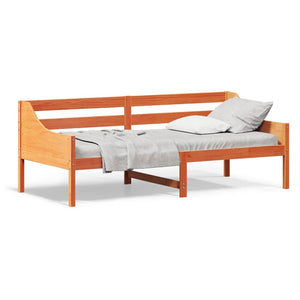 Dormeuse senza Materasso Marrone Cera 80x200 cm Legno di Pino 842829