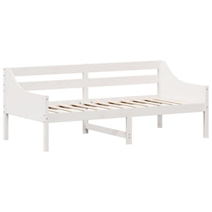 Dormeuse senza Materasso Bianca 90x190 cm Legno Massello Pino 842839