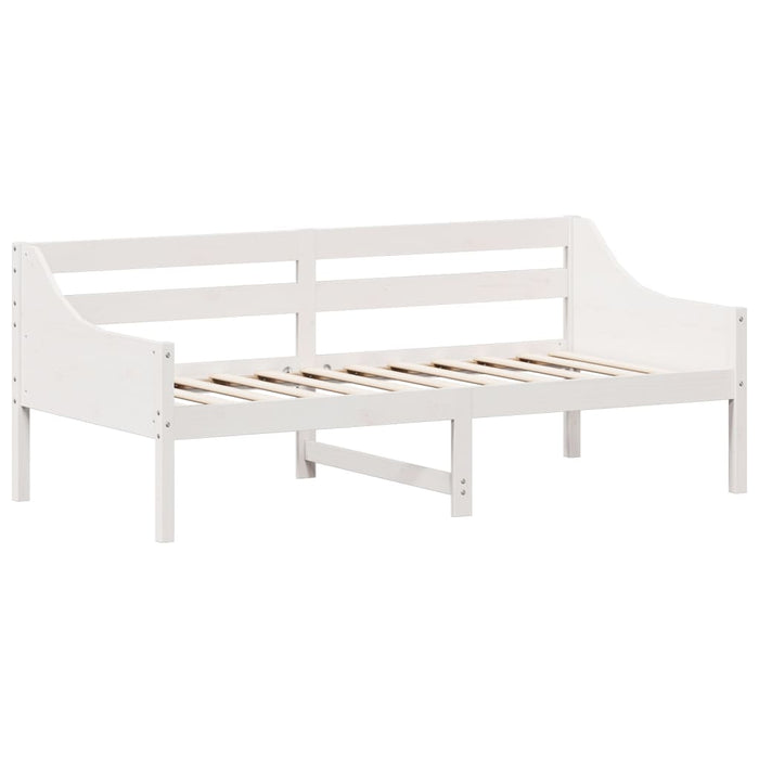 Dormeuse senza Materasso Bianca 90x190 cm Legno Massello Pino 842839