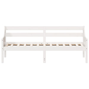 Dormeuse senza Materasso Bianca 90x190 cm Legno Massello Pino 842839