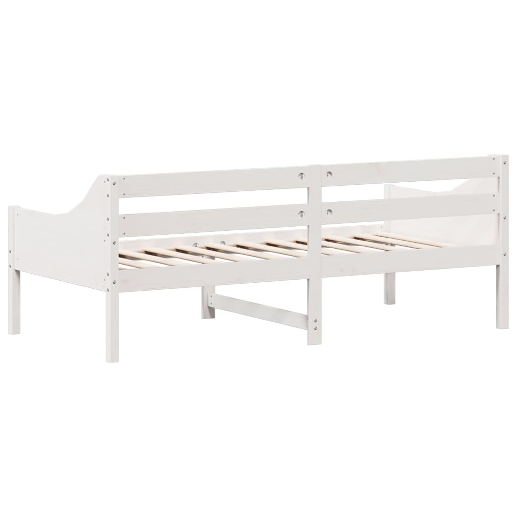 Dormeuse senza Materasso Bianca 90x190 cm Legno Massello Pino 842839