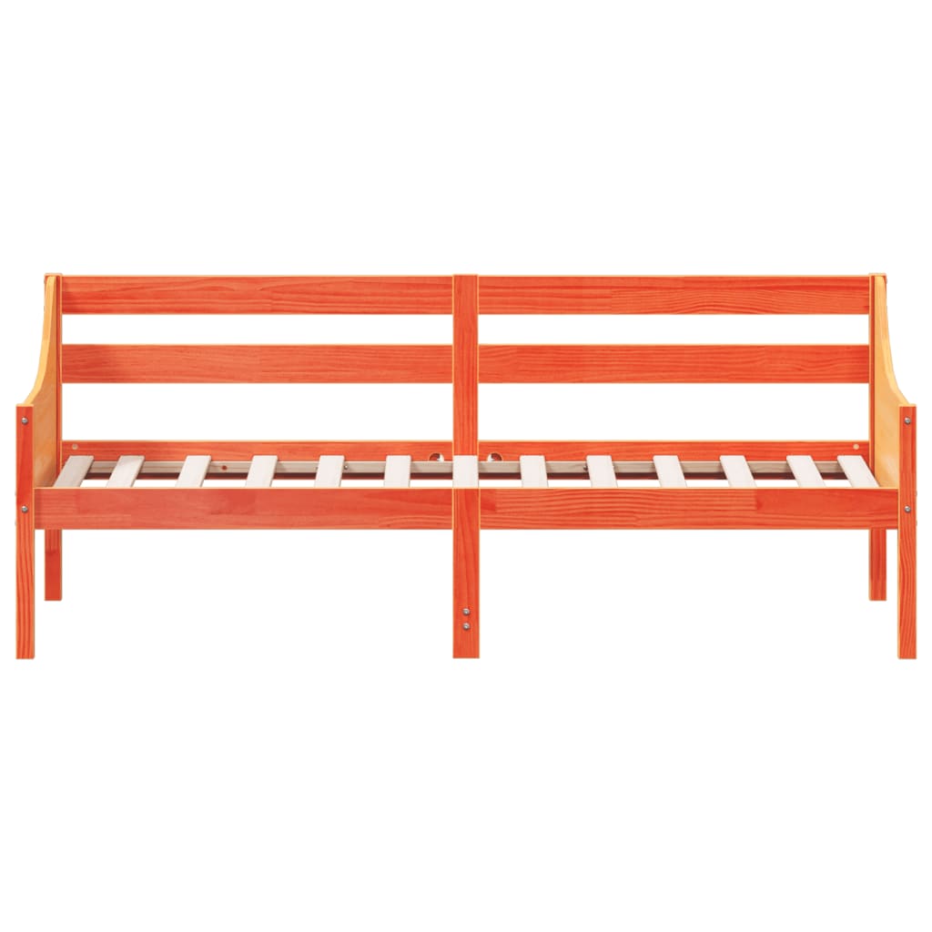 Dormeuse senza Materasso Marrone Cera 90x190 cm Legno di Pino 842841