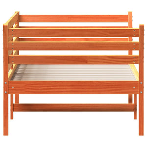 Dormeuse senza Materasso Marrone Cera 90x200 cm Legno di Pino 842873