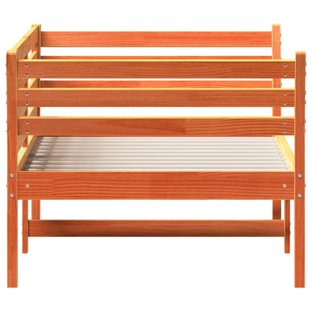 Dormeuse senza Materasso Marrone Cera 90x200 cm Legno di Pino 842873