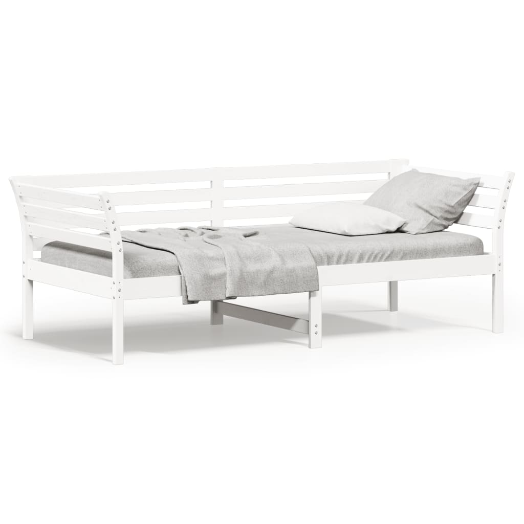 Dormeuse senza Materasso-Divano Letto-Struttura Letto Bianco 100x200 cm Legno Massello Pino 944228