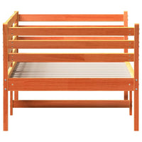 Dormeuse senza Materasso Marrone Cera 100x200 cm Legno di Pino 842877