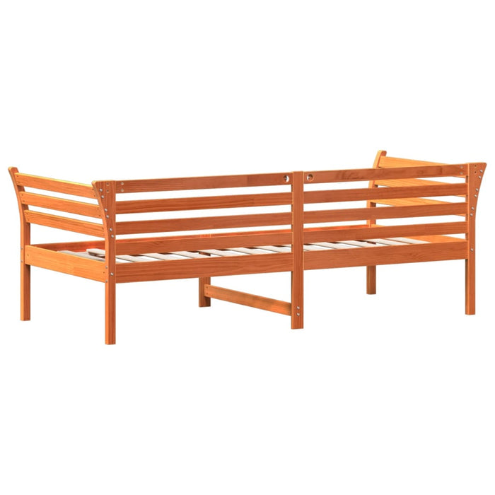 Dormeuse senza Materasso Marrone Cera 100x200 cm Legno di Pino 842877
