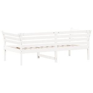 Dormeuse senza Materasso Bianca 90x190 cm Legno Massello Pino