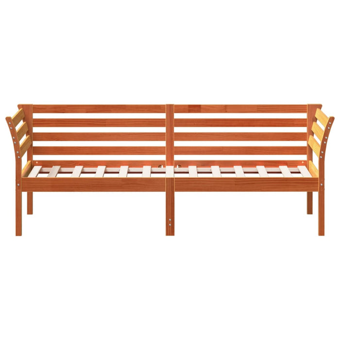 Dormeuse senza Materasso Marrone Cera 90x190 cm Legno di Pino 842881