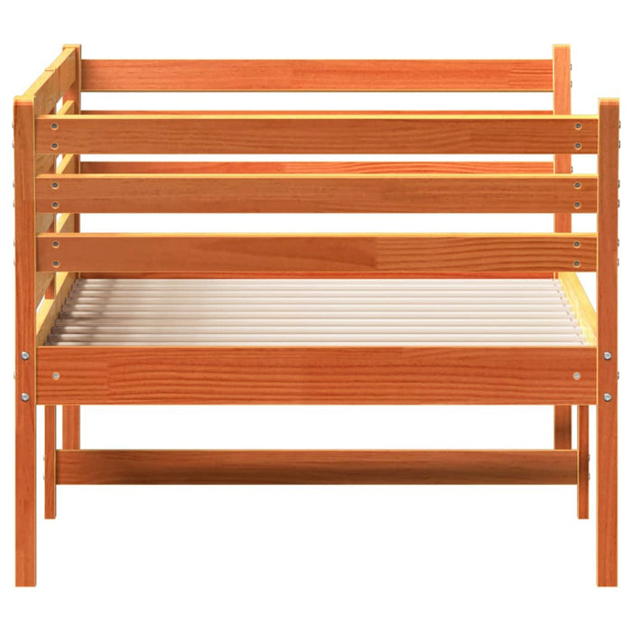 Dormeuse senza Materasso Marrone Cera 90x190 cm Legno di Pino 842881