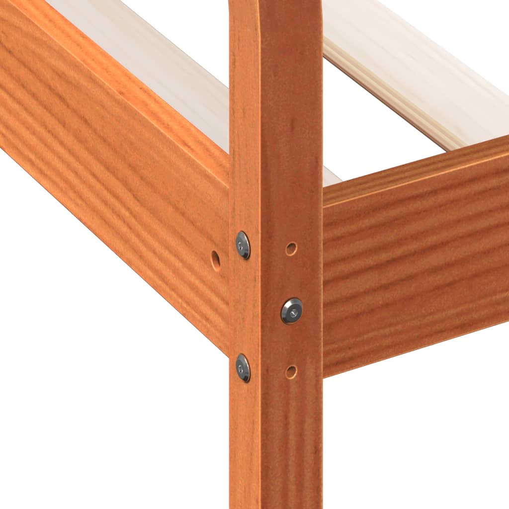 Dormeuse senza Materasso Marrone Cera 90x190 cm Legno di Pino 842881