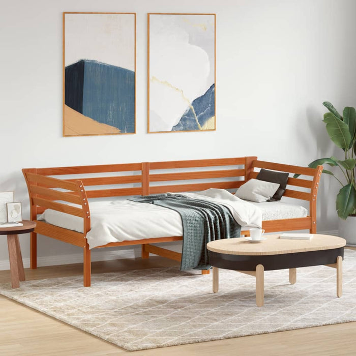 Dormeuse senza Materasso Marrone Cera 75x190 cm Legno di Pino