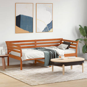 Dormeuse senza Materasso Marrone Cera 75x190 cm Legno di Pino 842885