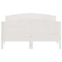 Letto senza Materasso Bianco 140x190 cm Legno Massello di Pino 3216180