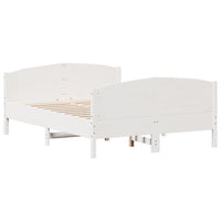 Letto senza Materasso Bianco 120x190 cm Legno Massello di Pino 3216186