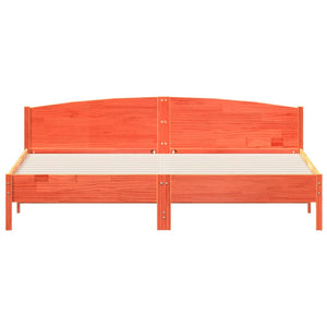 Giroletto senza Materasso Marrone Cera 180x200 cm Legno di Pino 3216193