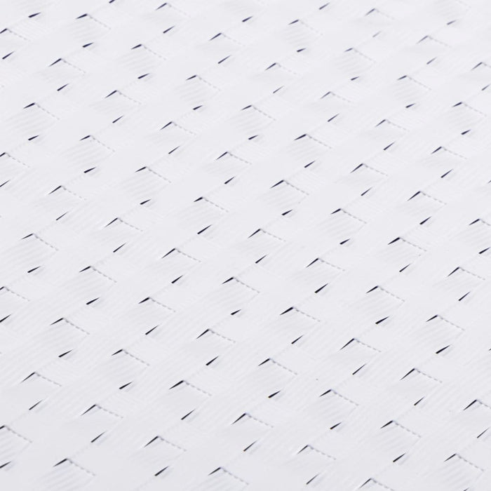 Paravento da Balcone Bianco 300x80 cm in Polyrattan 156280