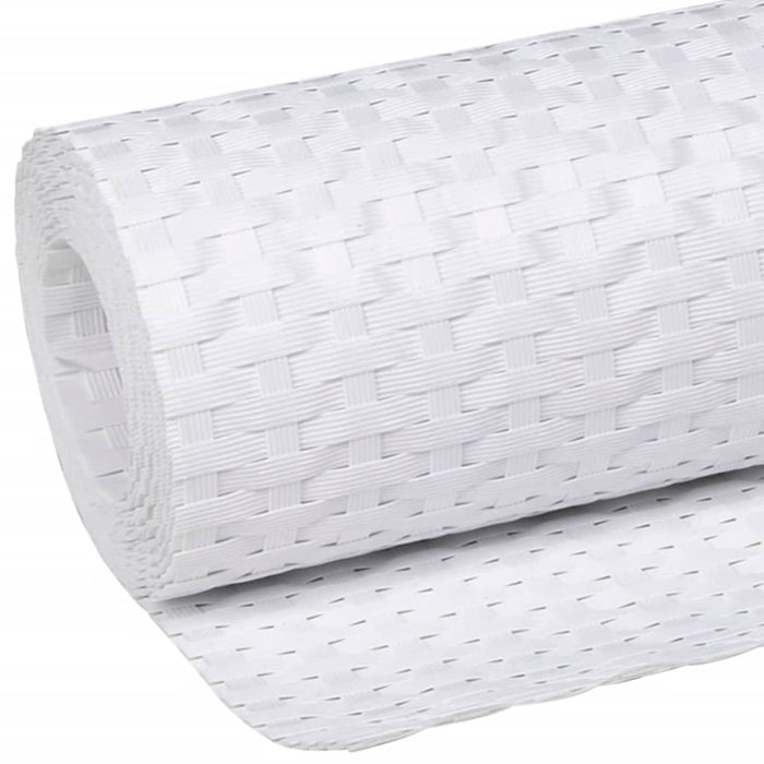 Paravento da Balcone Bianco 300x80 cm in Polyrattan