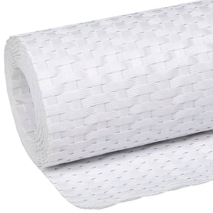 Paravento da Balcone Bianco 500x100 cm in Polyrattan 156288