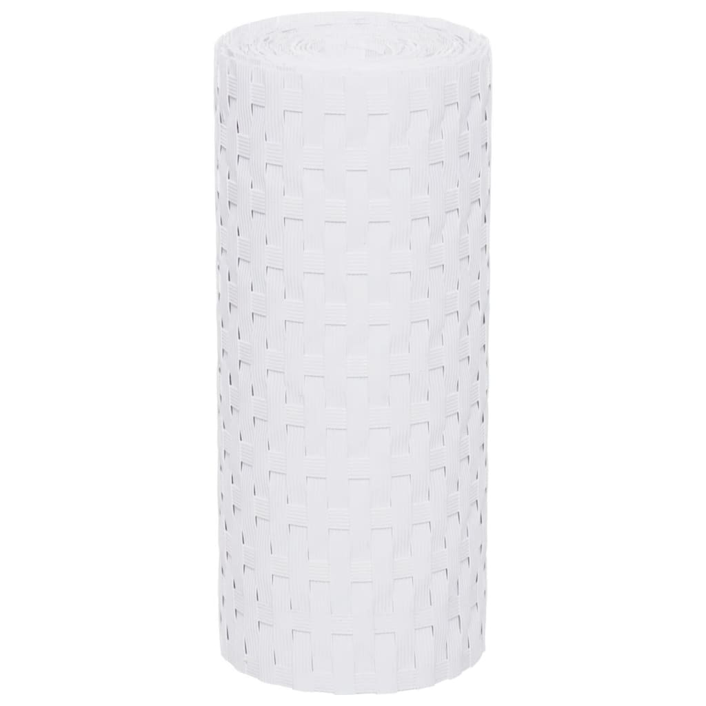 Schermi da Balcone 5 pz Bianchi 255x19 cm in Polyrattan