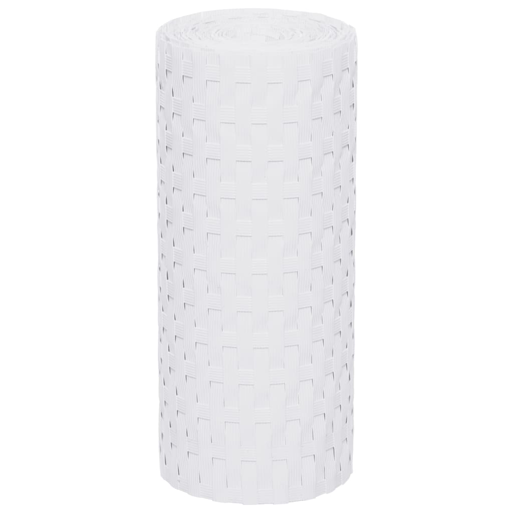 Schermi da Balcone 10 pz Bianchi 255x19 cm in Polyrattan 156313