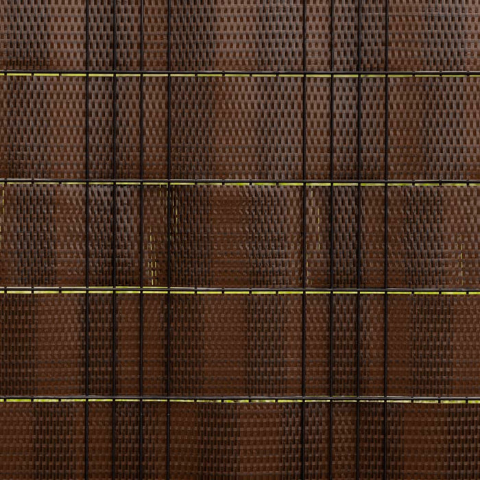 Schermi da Balcone 10 pz Marrone e Nero 255x19 cm in Polyrattan
