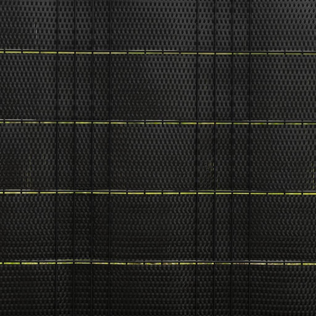 Schermi da Balcone 5 pz Neri 255x19 cm in Polyrattan 156318