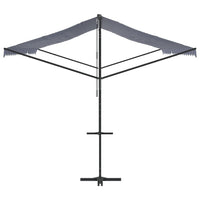 Tenda da Sole Blu e Bianca 500x300 cm in Tessuto e Acciaio 368933