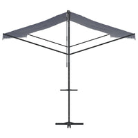 Tenda da Sole Blu e Bianca 600x300 cm in Tessuto e Acciaio